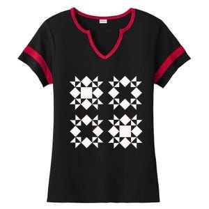 Quilt Block For Quilters Ladies Halftime Notch Neck Tee