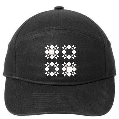 Quilt Block For Quilters 7-Panel Snapback Hat