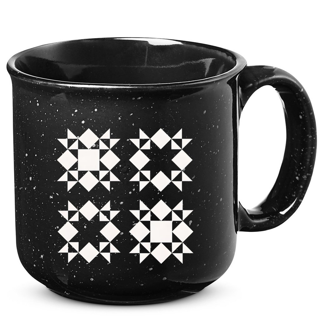 Quilt Block For Quilters 15oz Campfire Ceramic Mug