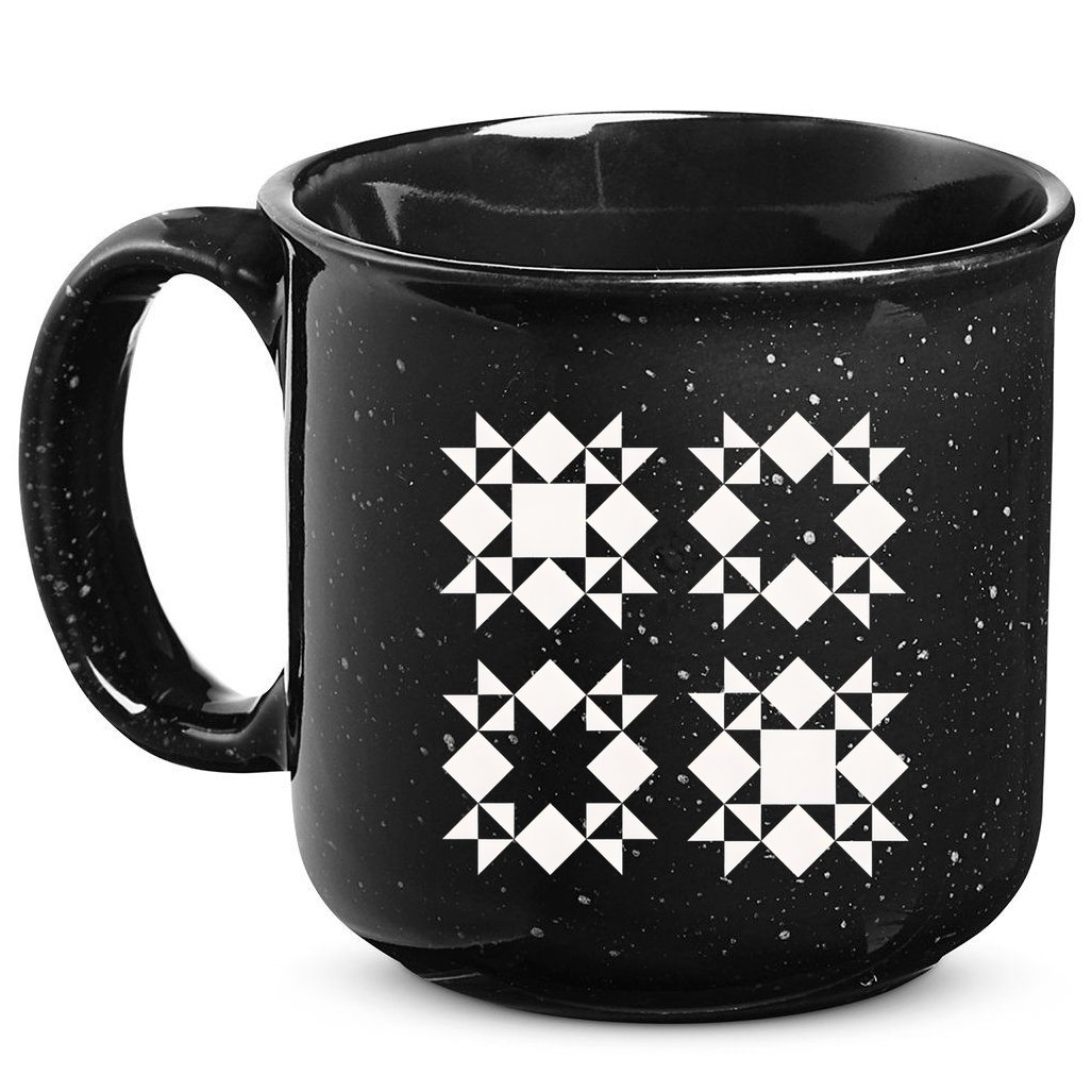 Quilt Block For Quilters 15oz Campfire Ceramic Mug