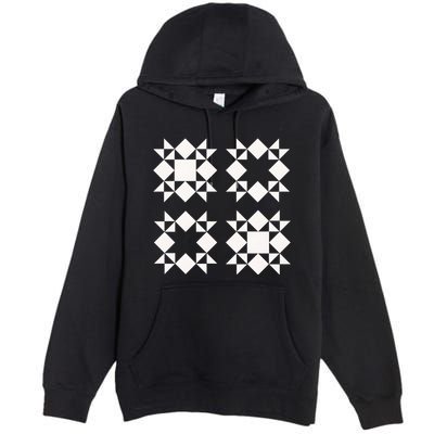 Quilt Block For Quilters Premium Pullover Hoodie