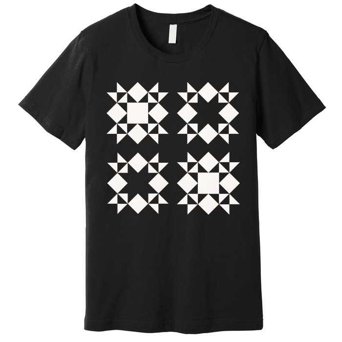 Quilt Block For Quilters Premium T-Shirt