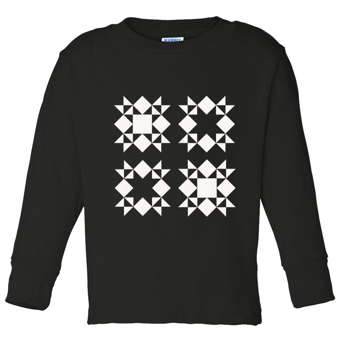 Quilt Block For Quilters Toddler Long Sleeve Shirt