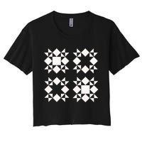 Quilt Block For Quilters Women's Crop Top Tee