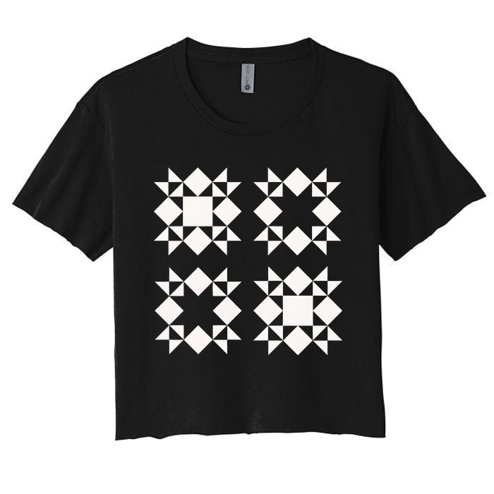 Quilt Block For Quilters Women's Crop Top Tee