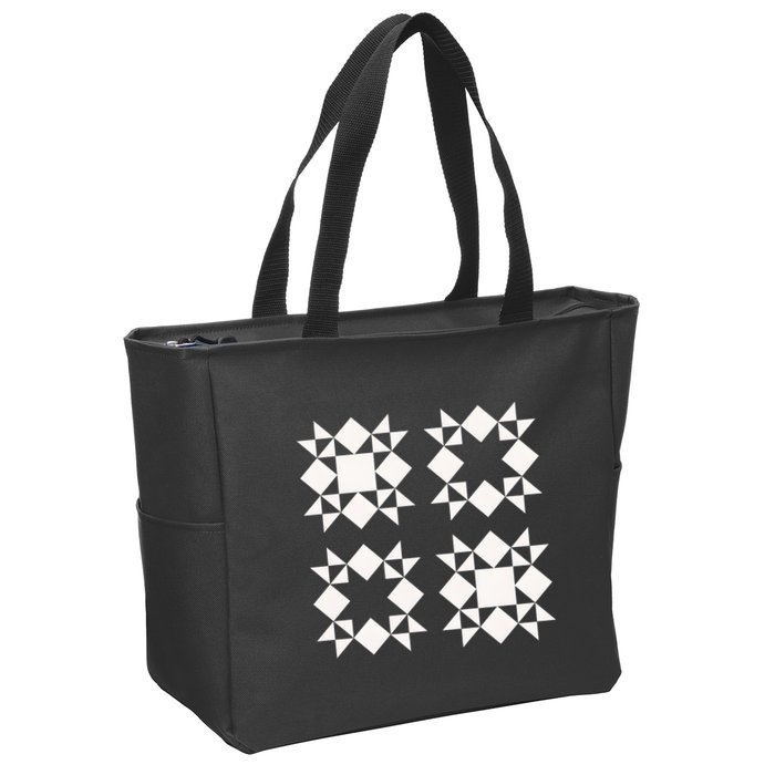Quilt Block For Quilters Zip Tote Bag