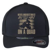 Quad Bike Funny Four Wheeler Quad An Old Man On A Quad ATV Flexfit Unipanel Trucker Cap