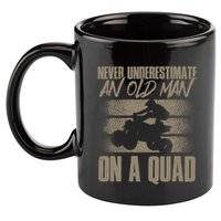 Quad Bike Funny Four Wheeler Quad An Old Man On A Quad ATV 11oz C Handle Ceramic Mug