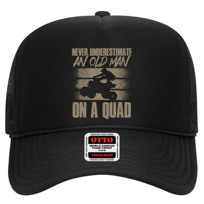 Quad Bike Funny Four Wheeler Quad An Old Man On A Quad ATV Trucker Hat