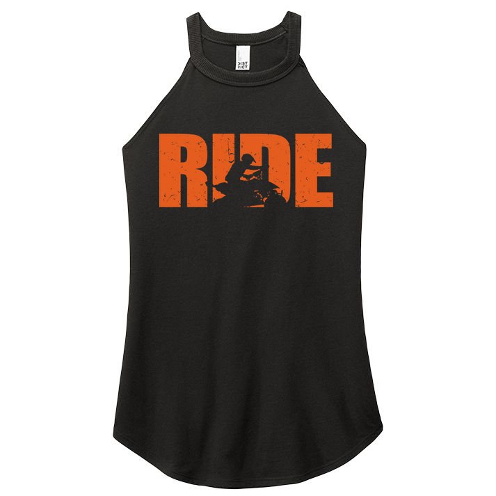 Quad Bike Funny Quad Biker RIDE Four Wheeler Quad ATV Women's Perfect Tri Rocker Tank