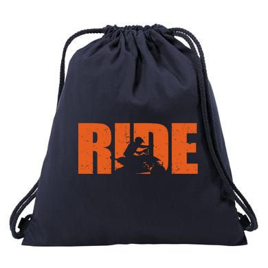 Quad Bike Funny Quad Biker RIDE Four Wheeler Quad ATV Drawstring Bag