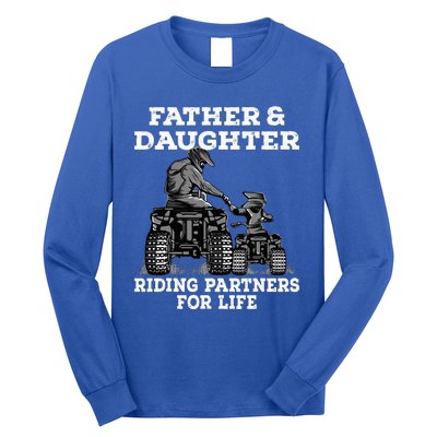 Quad Bike Father And Daughter Riding Partners ATV Long Sleeve Shirt