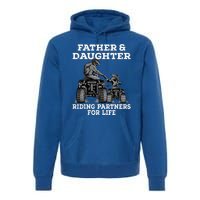 Quad Bike Father And Daughter Riding Partners ATV Premium Hoodie