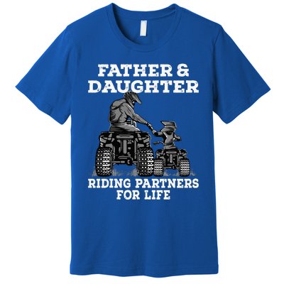 Quad Bike Father And Daughter Riding Partners ATV Premium T-Shirt