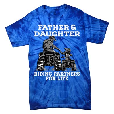 Quad Bike Father And Daughter Riding Partners ATV Tie-Dye T-Shirt