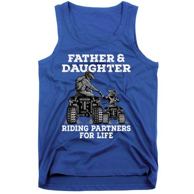 Quad Bike Father And Daughter Riding Partners ATV Tank Top