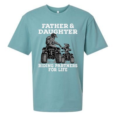 Quad Bike Father And Daughter Riding Partners ATV Sueded Cloud Jersey T-Shirt