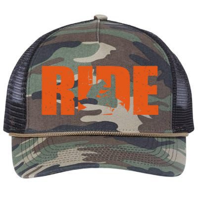 Quad Bike Funny Quad Biker RIDE Four Wheeler Quad ATV Retro Rope Trucker Hat Cap