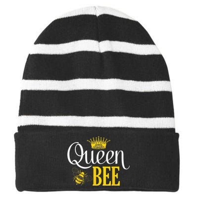 Queen Bee Halloween Costume For Bee Keeper Women Girl Striped Beanie with Solid Band