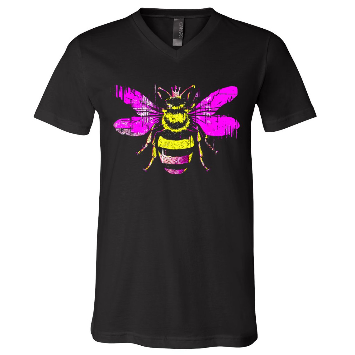 Queen Bee Honey Bee Vintage V-Neck T-Shirt