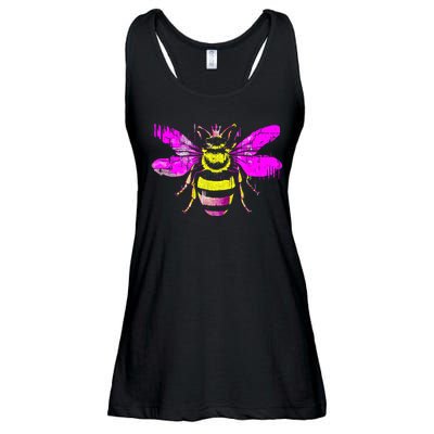 Queen Bee Honey Bee Vintage Ladies Essential Flowy Tank