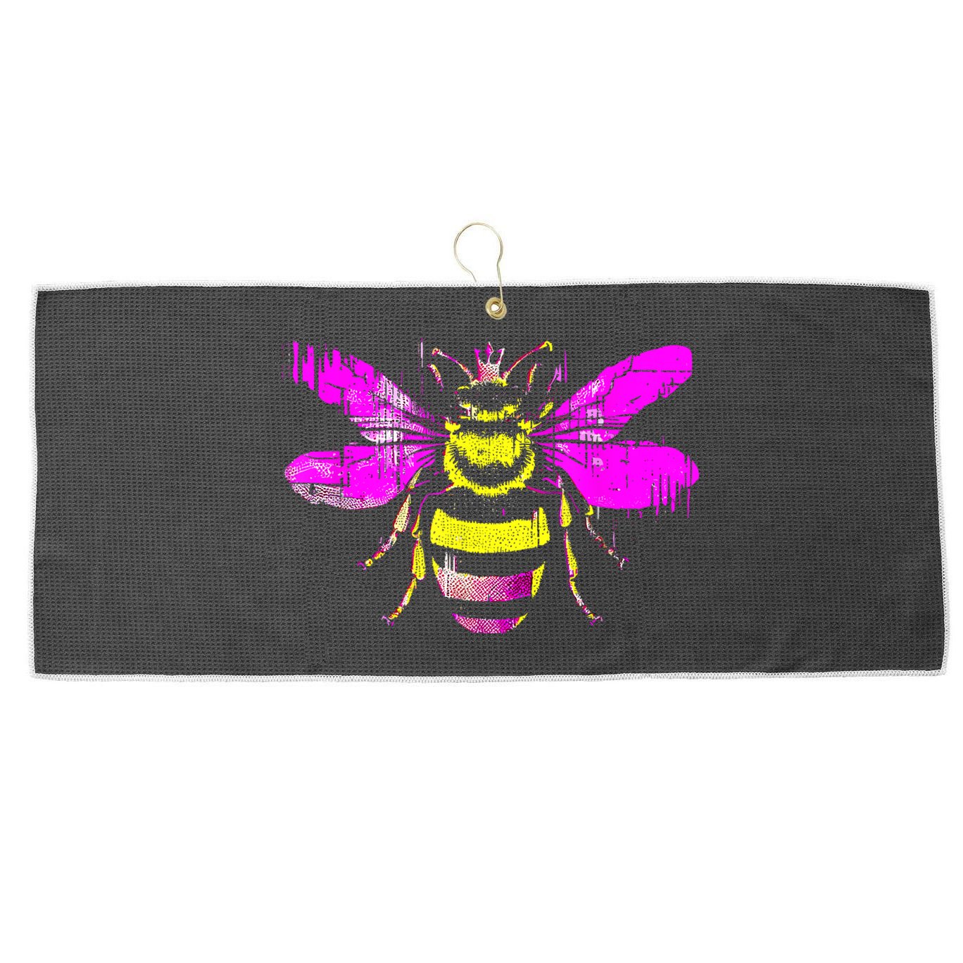 Queen Bee Honey Bee Vintage Large Microfiber Waffle Golf Towel
