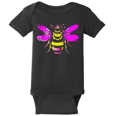 Queen Bee Honey Bee Vintage Baby Bodysuit