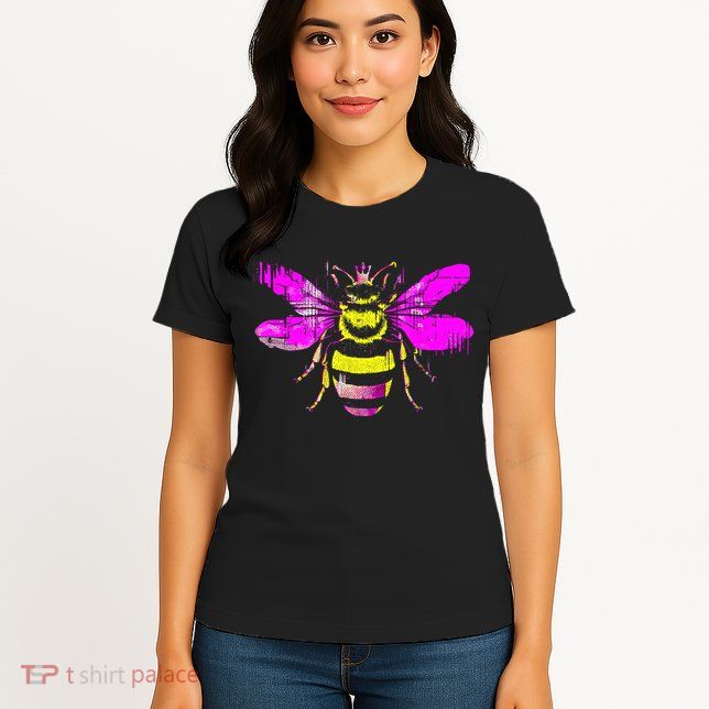 Queen Bee Honey Bee Vintage Womens T-Shirt
