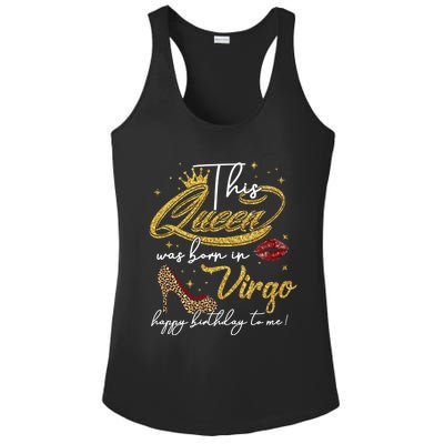 Queen Born In Virgo Funny Gift August September Birthday Great Gift Ladies PosiCharge Competitor Racerback Tank