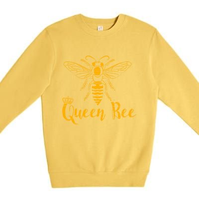 Queen Bee I Beekeeper Beekeeping Gift Premium Crewneck Sweatshirt