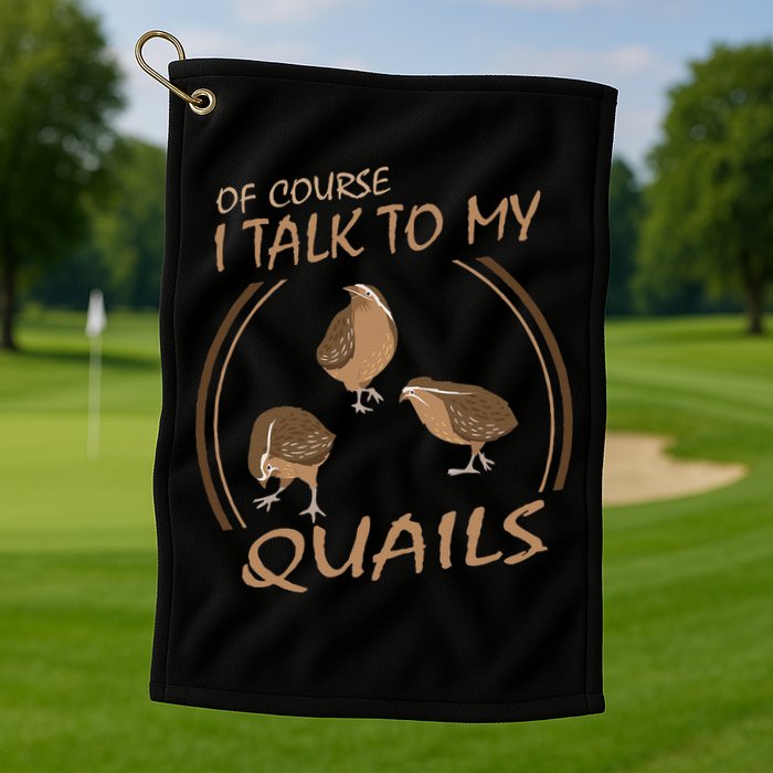 Quail Bird Lover Gift Just A  Who Loves Quails Golf Towel