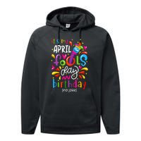 Queen Born On April 1st April Fools Day Birthday Performance Fleece Hoodie