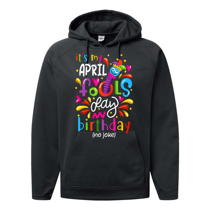 Queen Born On April 1st April Fools Day Birthday Performance Fleece Hoodie