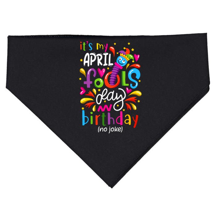 Queen Born On April 1st April Fools Day Birthday USA-Made Doggie Bandana