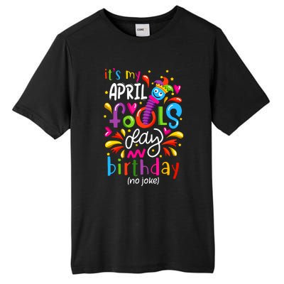 Queen Born On April 1st April Fools Day Birthday Tall Fusion ChromaSoft Performance T-Shirt