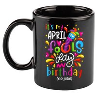Queen Born On April 1st April Fools Day Birthday 11oz C Handle Ceramic Mug