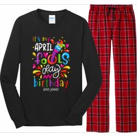 Queen Born On April 1st April Fools Day Birthday Long Sleeve Pajama Set