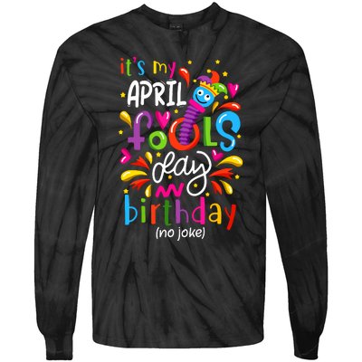 Queen Born On April 1st April Fools Day Birthday Tie-Dye Long Sleeve Shirt