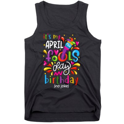 Queen Born On April 1st April Fools Day Birthday Tank Top