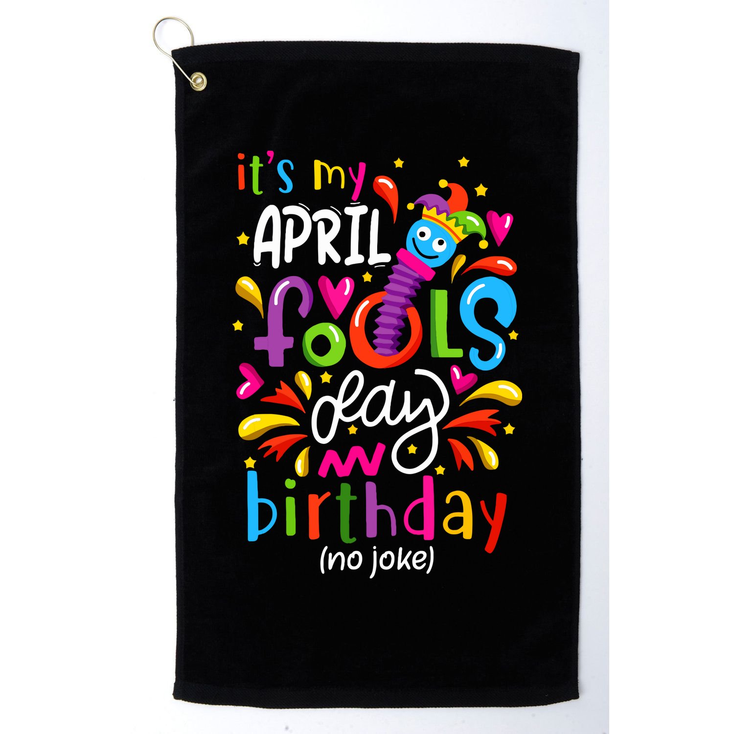 Queen Born On April 1st April Fools Day Birthday Golf Towel