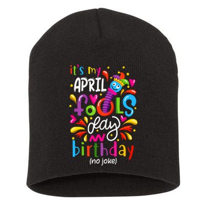 Queen Born On April 1st April Fools Day Birthday Short Acrylic Beanie