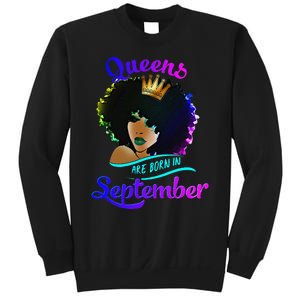 Queens Born September Black Virgo Libra Birthday Sweatshirt