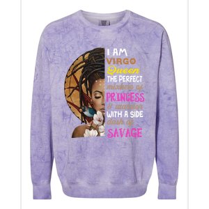 Queen Birthday Virgo August Or September Gift Colorblast Crewneck Sweatshirt