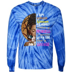 Queen Birthday Virgo August Or September Gift Tie-Dye Long Sleeve Shirt