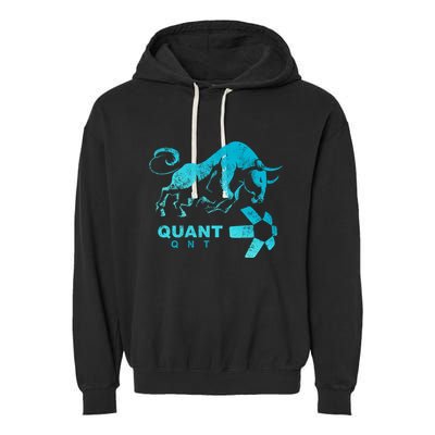 Quant Crypto Bullrun Qnt Token Blockchain Rich Millionaire Great Gift Garment-Dyed Fleece Hoodie