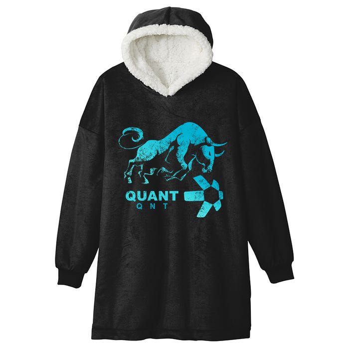 Quant Crypto Bullrun Qnt Token Blockchain Rich Millionaire Great Gift Hooded Wearable Blanket