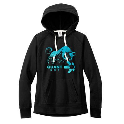 Quant Crypto Bullrun Qnt Token Blockchain Rich Millionaire Great Gift Women's Fleece Hoodie