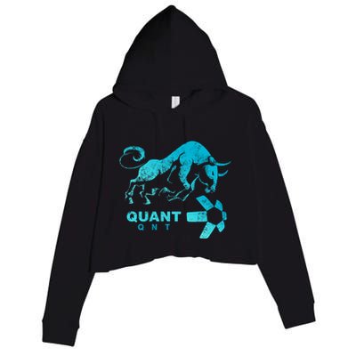 Quant Crypto Bullrun Qnt Token Blockchain Rich Millionaire Great Gift Crop Fleece Hoodie