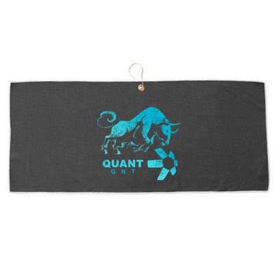 Quant Crypto Bullrun Qnt Token Blockchain Rich Millionaire Great Gift Large Microfiber Waffle Golf Towel