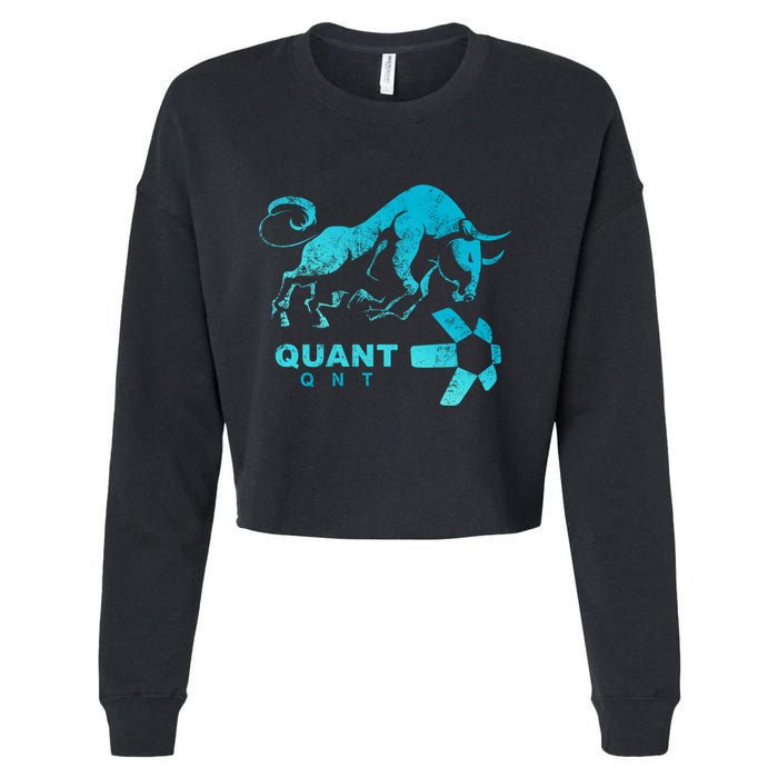Quant Crypto Bullrun Qnt Token Blockchain Rich Millionaire Great Gift Cropped Pullover Crew